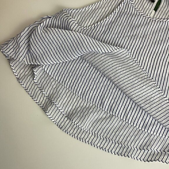 Zara Basic Medium Pin Stripe  Crop Top - Picture 4 of 8